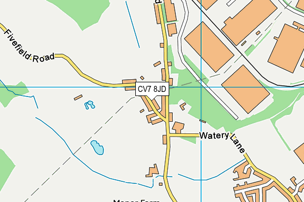 CV7 8JD map - OS VectorMap District (Ordnance Survey) CV7 8JD map - OS VectorMap District (Ordnance Survey)