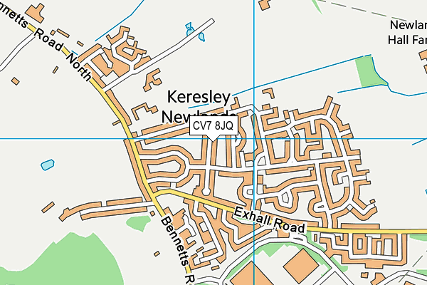 CV7 8JQ map - OS VectorMap District (Ordnance Survey) CV7 8JQ map - OS VectorMap District (Ordnance Survey)