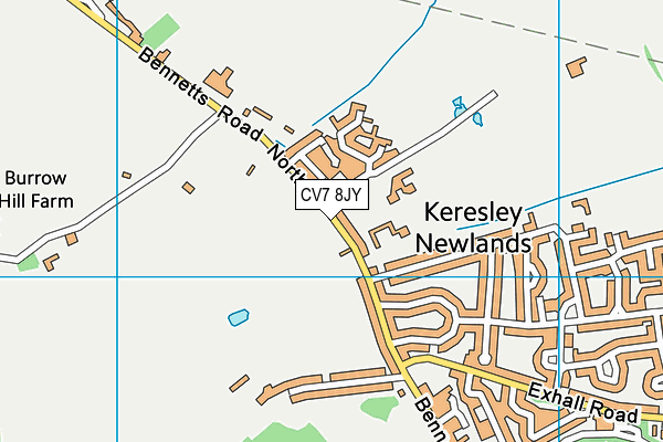 CV7 8JY map - OS VectorMap District (Ordnance Survey) CV7 8JY map - OS VectorMap District (Ordnance Survey)