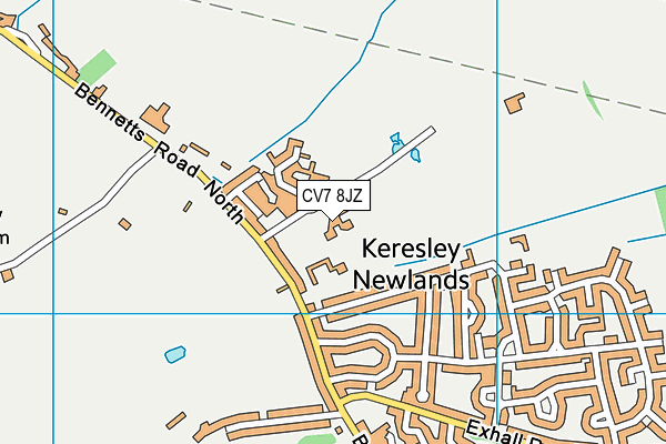 CV7 8JZ map - OS VectorMap District (Ordnance Survey) CV7 8JZ map - OS VectorMap District (Ordnance Survey)
