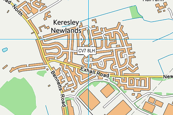 CV7 8LH map - OS VectorMap District (Ordnance Survey) CV7 8LH map - OS VectorMap District (Ordnance Survey)