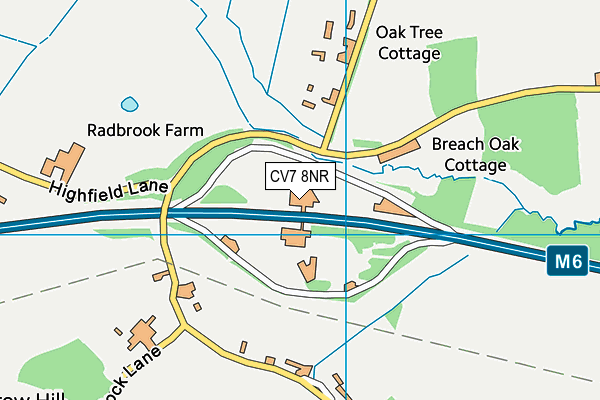 CV7 8NR map - OS VectorMap District (Ordnance Survey) CV7 8NR map - OS VectorMap District (Ordnance Survey)