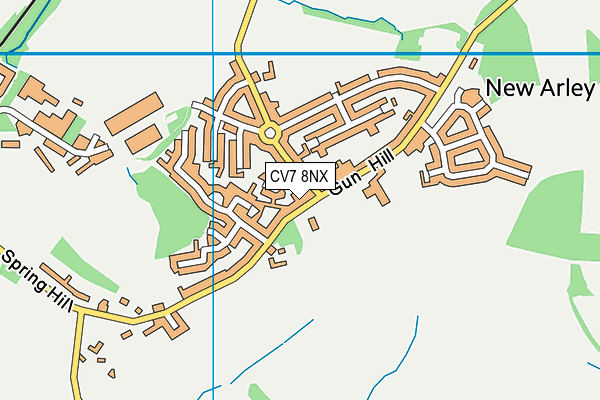 CV7 8NX map - OS VectorMap District (Ordnance Survey) CV7 8NX map - OS VectorMap District (Ordnance Survey)