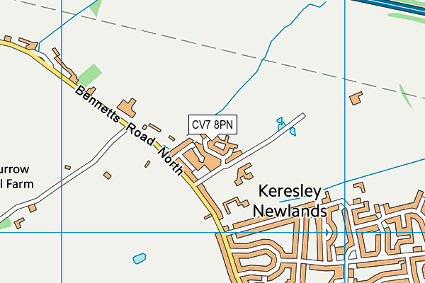 CV7 8PN map - OS VectorMap District (Ordnance Survey) CV7 8PN map - OS VectorMap District (Ordnance Survey)