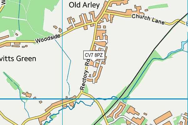 CV7 8PZ map - OS VectorMap District (Ordnance Survey) CV7 8PZ map - OS VectorMap District (Ordnance Survey)