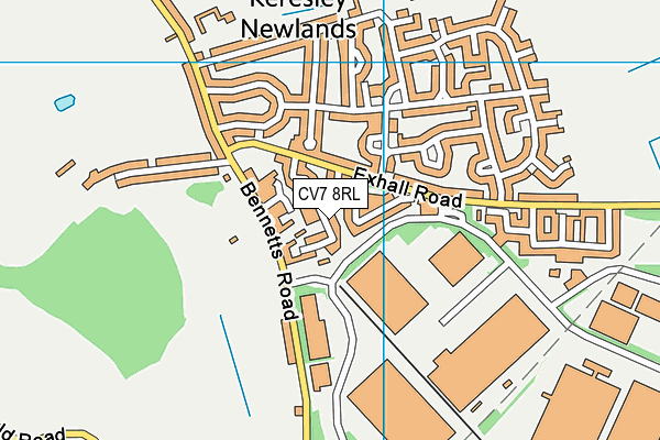 CV7 8RL map - OS VectorMap District (Ordnance Survey) CV7 8RL map - OS VectorMap District (Ordnance Survey)