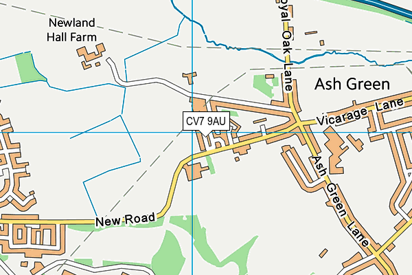 CV7 9AU map - OS VectorMap District (Ordnance Survey) CV7 9AU map - OS VectorMap District (Ordnance Survey)