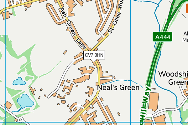 CV7 9HN map - OS VectorMap District (Ordnance Survey) CV7 9HN map - OS VectorMap District (Ordnance Survey)