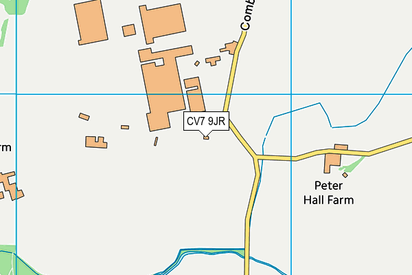 CV7 9JR map - OS VectorMap District (Ordnance Survey) CV7 9JR map - OS VectorMap District (Ordnance Survey)