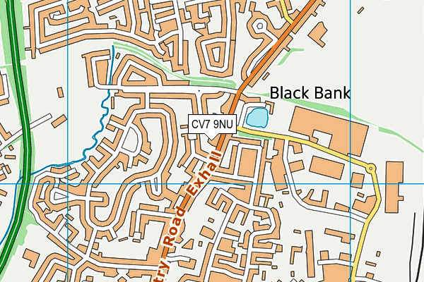 CV7 9NU map - OS VectorMap District (Ordnance Survey)