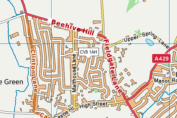 CV8 1AH map - OS VectorMap District (Ordnance Survey) CV8 1AH map - OS VectorMap District (Ordnance Survey)