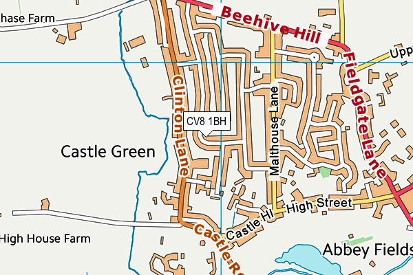 CV8 1BH map - OS VectorMap District (Ordnance Survey) CV8 1BH map - OS VectorMap District (Ordnance Survey)