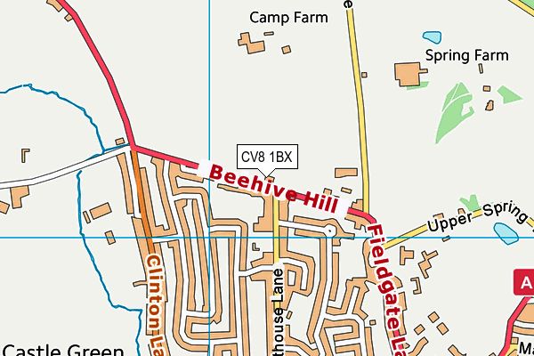 CV8 1BX map - OS VectorMap District (Ordnance Survey) CV8 1BX map - OS VectorMap District (Ordnance Survey)