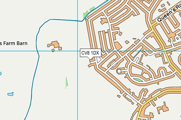 CV8 1DX map - OS VectorMap District (Ordnance Survey) CV8 1DX map - OS VectorMap District (Ordnance Survey)