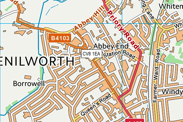 CV8 1EA map - OS VectorMap District (Ordnance Survey) CV8 1EA map - OS VectorMap District (Ordnance Survey)