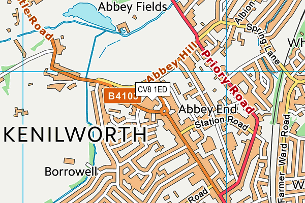 CV8 1ED map - OS VectorMap District (Ordnance Survey) CV8 1ED map - OS VectorMap District (Ordnance Survey)