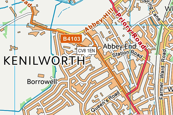 CV8 1EN map - OS VectorMap District (Ordnance Survey) CV8 1EN map - OS VectorMap District (Ordnance Survey)