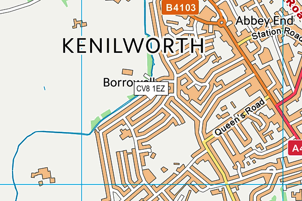 CV8 1EZ map - OS VectorMap District (Ordnance Survey) CV8 1EZ map - OS VectorMap District (Ordnance Survey)