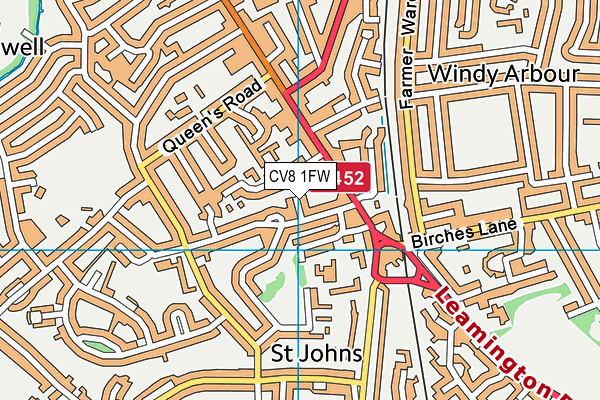 CV8 1FW map - OS VectorMap District (Ordnance Survey) CV8 1FW map - OS VectorMap District (Ordnance Survey)