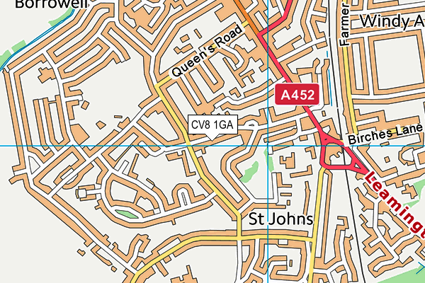 CV8 1GA map - OS VectorMap District (Ordnance Survey) CV8 1GA map - OS VectorMap District (Ordnance Survey)