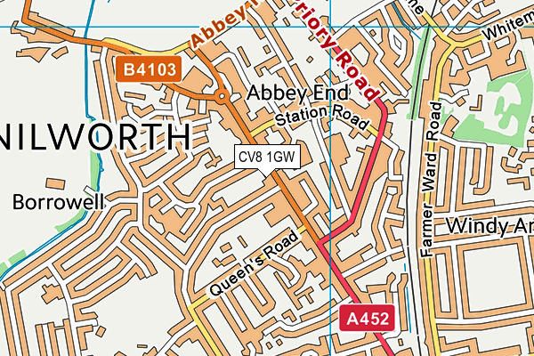 CV8 1GW map - OS VectorMap District (Ordnance Survey) CV8 1GW map - OS VectorMap District (Ordnance Survey)