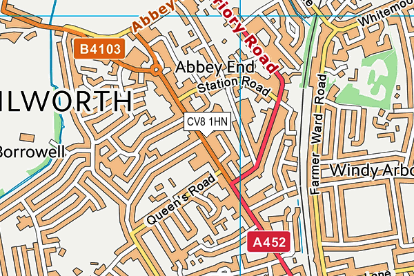 CV8 1HN map - OS VectorMap District (Ordnance Survey)
