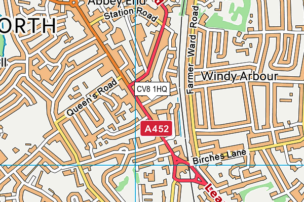 CV8 1HQ map - OS VectorMap District (Ordnance Survey) CV8 1HQ map - OS VectorMap District (Ordnance Survey)