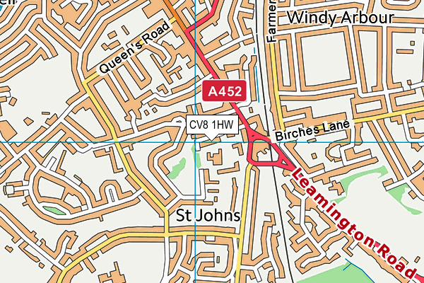 CV8 1HW map - OS VectorMap District (Ordnance Survey) CV8 1HW map - OS VectorMap District (Ordnance Survey)