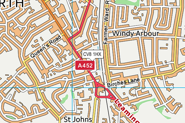CV8 1HX map - OS VectorMap District (Ordnance Survey) CV8 1HX map - OS VectorMap District (Ordnance Survey)