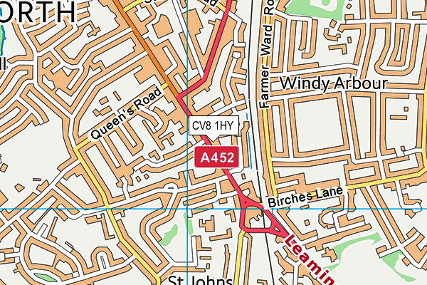 CV8 1HY map - OS VectorMap District (Ordnance Survey) CV8 1HY map - OS VectorMap District (Ordnance Survey)