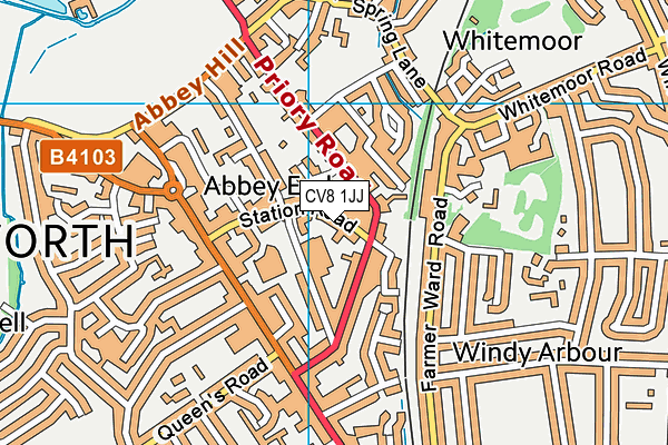 CV8 1JJ map - OS VectorMap District (Ordnance Survey) CV8 1JJ map - OS VectorMap District (Ordnance Survey)