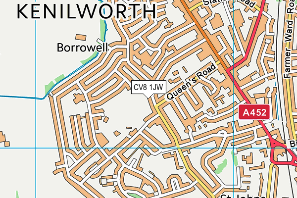 CV8 1JW map - OS VectorMap District (Ordnance Survey) CV8 1JW map - OS VectorMap District (Ordnance Survey)