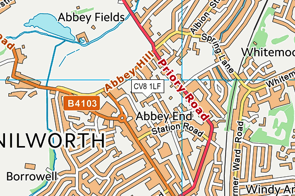 CV8 1LF map - OS VectorMap District (Ordnance Survey) CV8 1LF map - OS VectorMap District (Ordnance Survey)