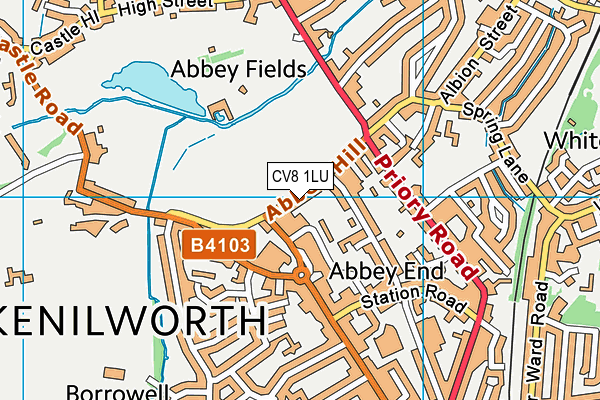 CV8 1LU map - OS VectorMap District (Ordnance Survey) CV8 1LU map - OS VectorMap District (Ordnance Survey)