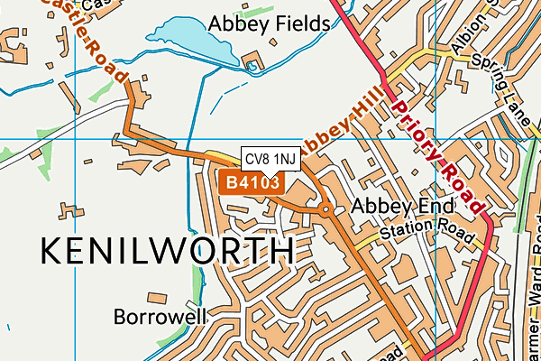 CV8 1NJ map - OS VectorMap District (Ordnance Survey) CV8 1NJ map - OS VectorMap District (Ordnance Survey)