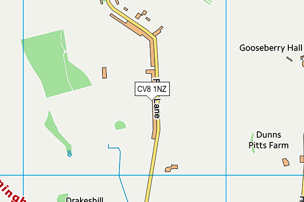 CV8 1NZ map - OS VectorMap District (Ordnance Survey) CV8 1NZ map - OS VectorMap District (Ordnance Survey)