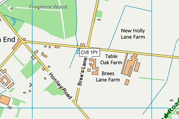 CV8 1PY map - OS VectorMap District (Ordnance Survey) CV8 1PY map - OS VectorMap District (Ordnance Survey)