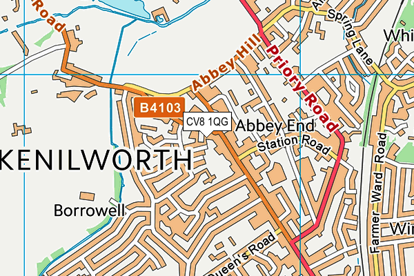 CV8 1QG map - OS VectorMap District (Ordnance Survey) CV8 1QG map - OS VectorMap District (Ordnance Survey)