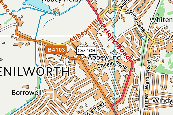 CV8 1QH map - OS VectorMap District (Ordnance Survey) CV8 1QH map - OS VectorMap District (Ordnance Survey)