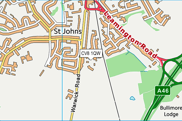 CV8 1QW map - OS VectorMap District (Ordnance Survey) CV8 1QW map - OS VectorMap District (Ordnance Survey)