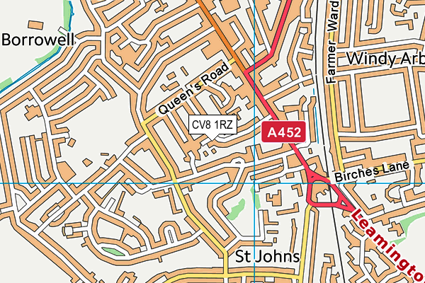 CV8 1RZ map - OS VectorMap District (Ordnance Survey) CV8 1RZ map - OS VectorMap District (Ordnance Survey)