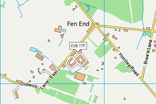 CV8 1TF map - OS VectorMap District (Ordnance Survey) CV8 1TF map - OS VectorMap District (Ordnance Survey)