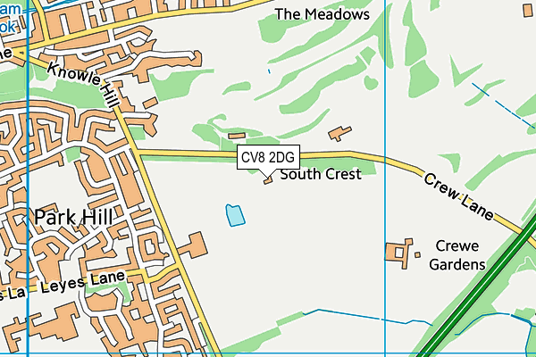 CV8 2DG map - OS VectorMap District (Ordnance Survey) CV8 2DG map - OS VectorMap District (Ordnance Survey)