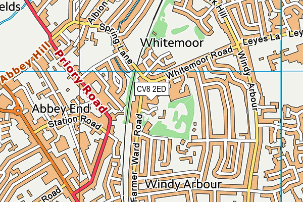 CV8 2ED map - OS VectorMap District (Ordnance Survey) CV8 2ED map - OS VectorMap District (Ordnance Survey)