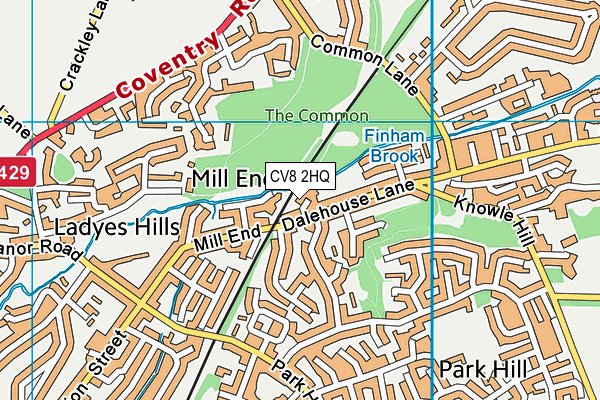 CV8 2HQ map - OS VectorMap District (Ordnance Survey) CV8 2HQ map - OS VectorMap District (Ordnance Survey)