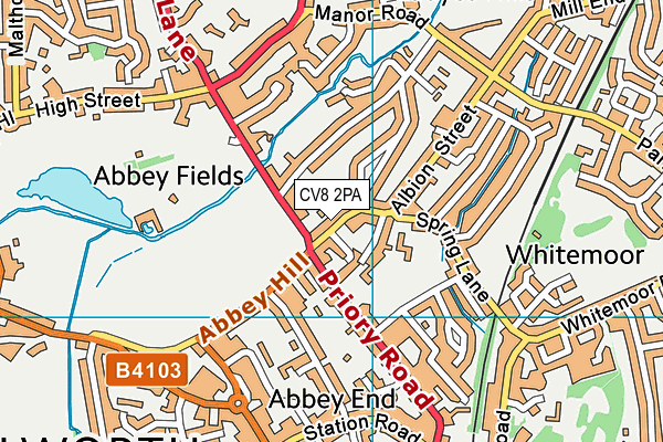 CV8 2PA map - OS VectorMap District (Ordnance Survey) CV8 2PA map - OS VectorMap District (Ordnance Survey)