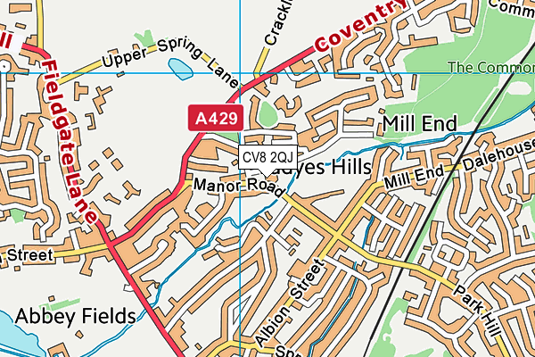 CV8 2QJ map - OS VectorMap District (Ordnance Survey) CV8 2QJ map - OS VectorMap District (Ordnance Survey)
