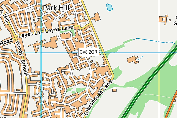 CV8 2QR map - OS VectorMap District (Ordnance Survey) CV8 2QR map - OS VectorMap District (Ordnance Survey)