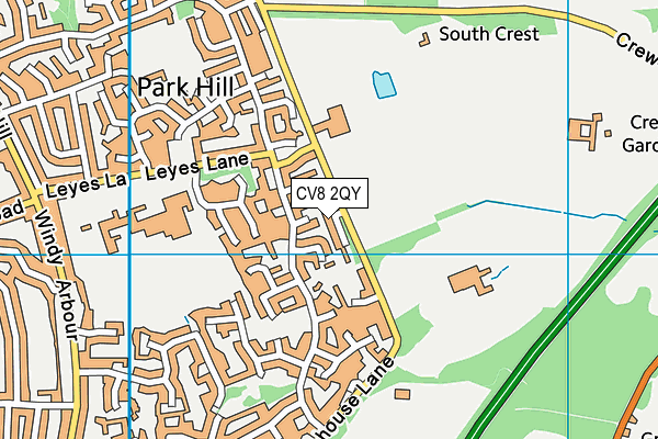 CV8 2QY map - OS VectorMap District (Ordnance Survey) CV8 2QY map - OS VectorMap District (Ordnance Survey)