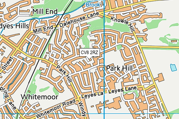 CV8 2RZ map - OS VectorMap District (Ordnance Survey) CV8 2RZ map - OS VectorMap District (Ordnance Survey)